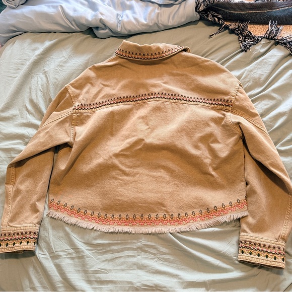 Zara Brown Embellished Jean Jacket - Picture 3 of 3